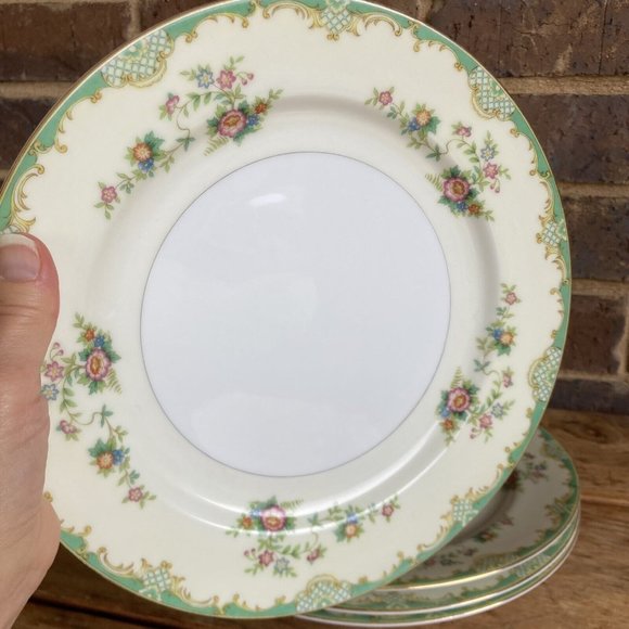 4 VTG 1933 Morimura Noritake Japan Embassy Floral Round Dinner Plates 9 7/8” - Picture 4 of 9